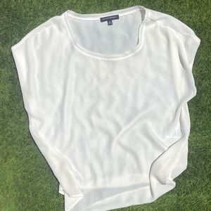 Banana Republic Cream Sheer Top